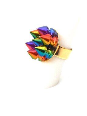 GASOLINE GLAMOUR Lafayette rainbow spike MINI ring 🌈 ✨💎